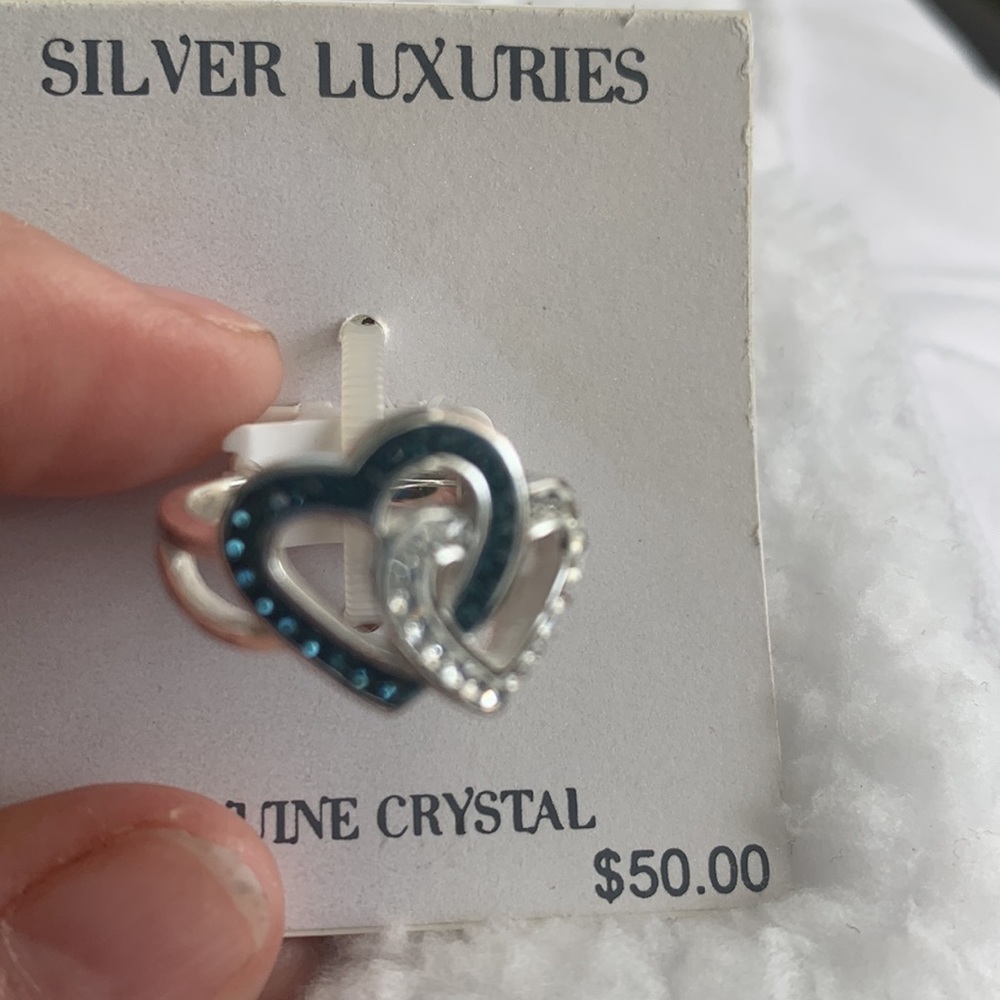 ✅Firm Price✅Silver Double Heart Luxuries💙